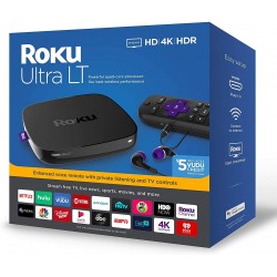 Roku Ultra LT - Reproductor de transmisión 4K/HDR/HD con control remoto de voz mejorado 4662RW