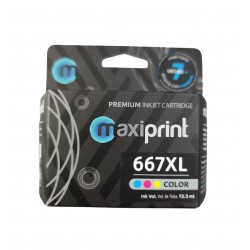 Maxiprint MXP-667T Cartucho de Tinta Compatible con HP 667XL Tricolor 13.3 ml