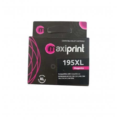 Maxiprint MXP-195M Cartucho de Tinta Compatible con Epson T195320 Magenta 13 ml