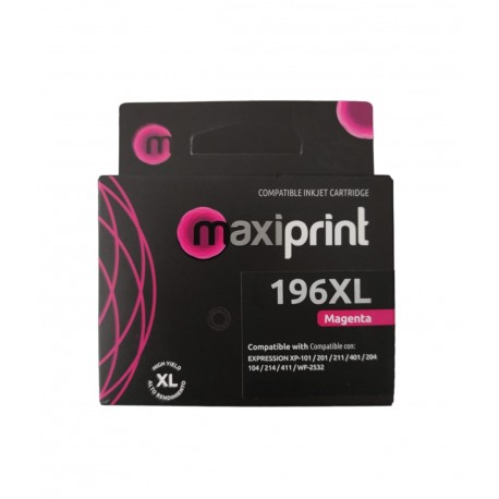 Maxiprint MXP-196M Cartucho de Tinta Compatible con Epson T196320 Magenta 13 ml