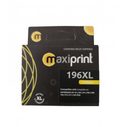 Maxiprint MXP-196Y Cartucho de Tinta Compatible con Epson T196420 Amarillo 13 ml