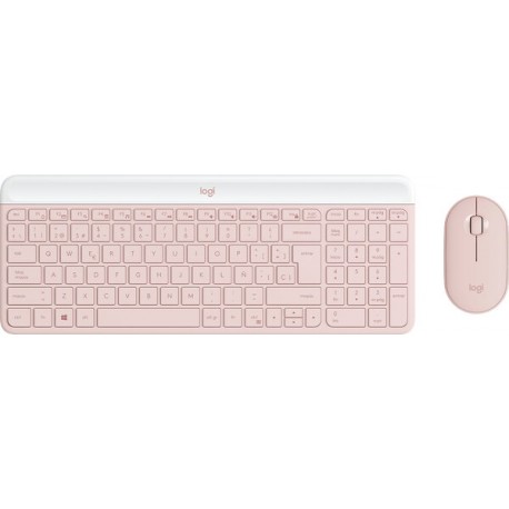 UHURU Combo de teclado y mouse inalámbricos rosados, teclado y mouse con  alfombrilla de ratón, teclado USB inalámbrico ajustable de 3 DPI y ratón