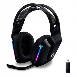 Logitech Auriculares inalámbricos G733 Lightspeed juegos, LIGHTSYNC RGB, micrófono Blue VO!CE y audio PRO-G