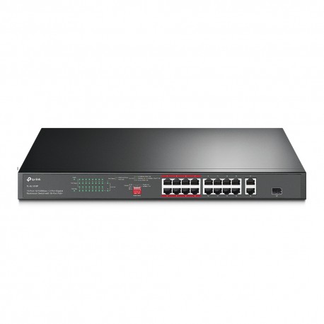 TP LINK TL-SL1218P SWITCH 16 PUERTOS 10/100+2 PORT GIGABIT 