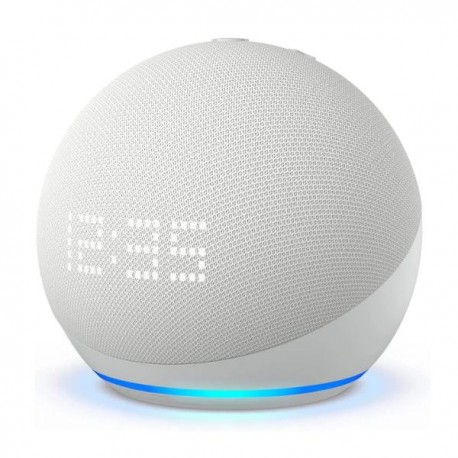 ALEXA ECHO DOT 5TH GENERACION CON RELOJ AMAZON BLANCA